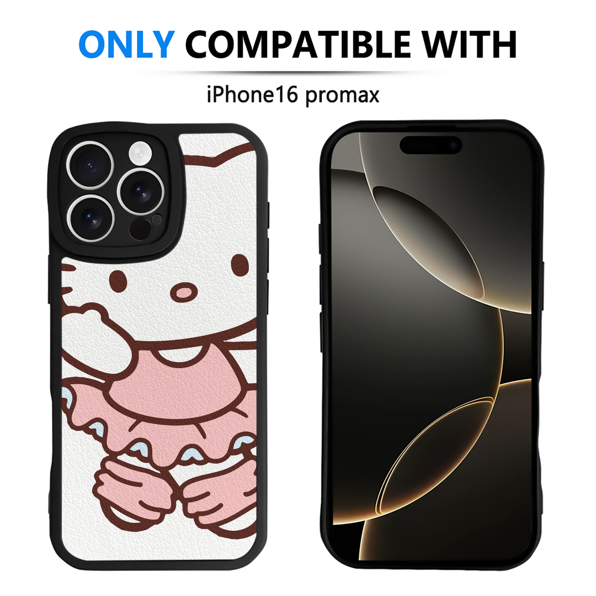 （画像用） Hello Kitty ハローキティ 【iPhone 16シリーズ対応】シリコンスマホケース（レザー調） 材質：シリコン